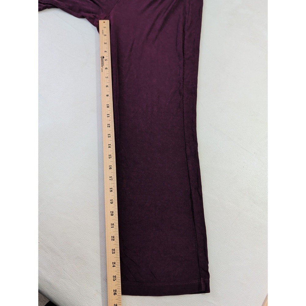 Chicos Travelers Pull On Pants Size 0 Small Short‎ Burgundy Stretch Slinky - Picture 9 of 9